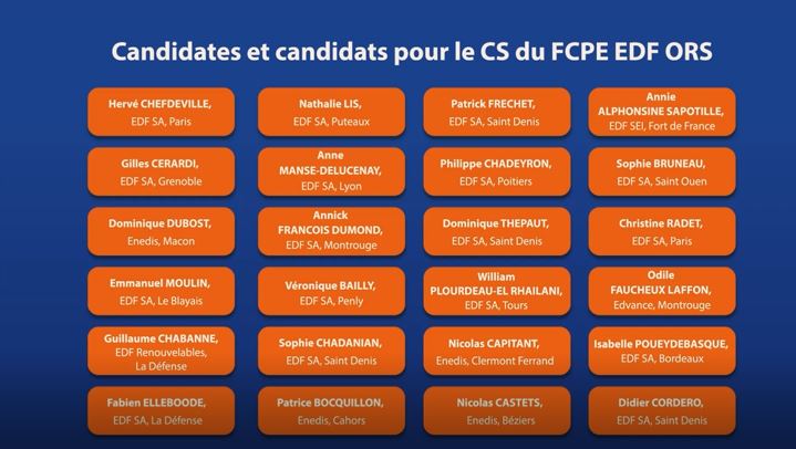 Candidats FCPE EDF ORS