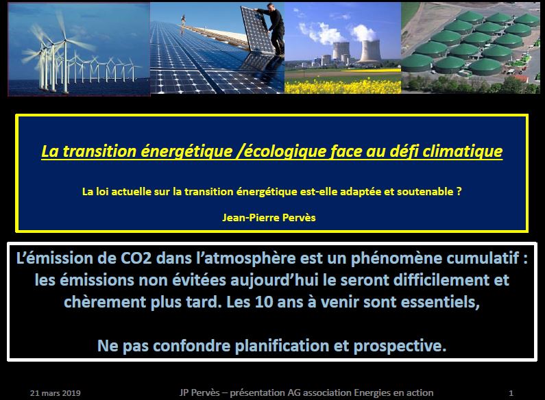 Transition énergétique Jean Pierre Pervès 21 mars 2019